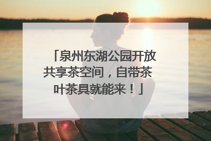 泉州东湖公园开放共享茶空间，自带茶叶茶具就能来！